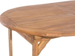 Sale Beliani 8-Istuttava Ulkoruokailuryhma Akasiapuu Vaalea Puu Maui