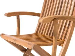 Sale Beliani 8-Istuttava Ulkoruokailuryhma Akasiapuu Vaalea Puu Maui