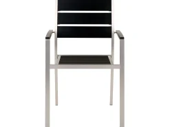 Ulkokalusteet<Beliani 6-Istuttava Ulkoruokailuryhma Alumiini Musta Vernio