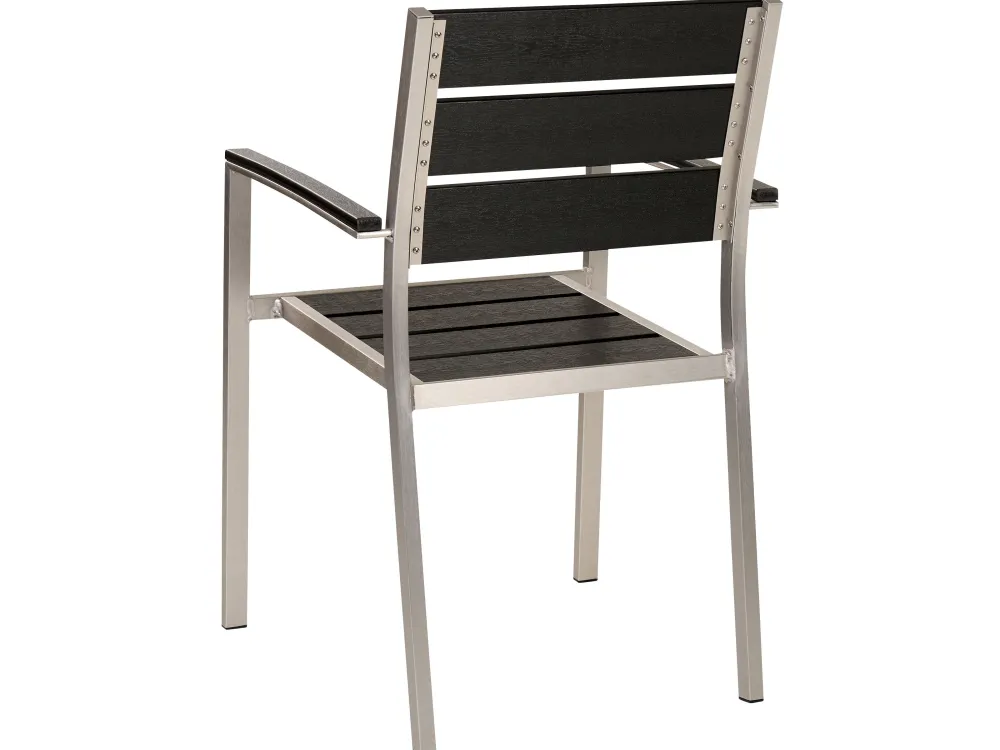 Ulkokalusteet<Beliani 6-Istuttava Ulkoruokailuryhma Alumiini Musta Vernio