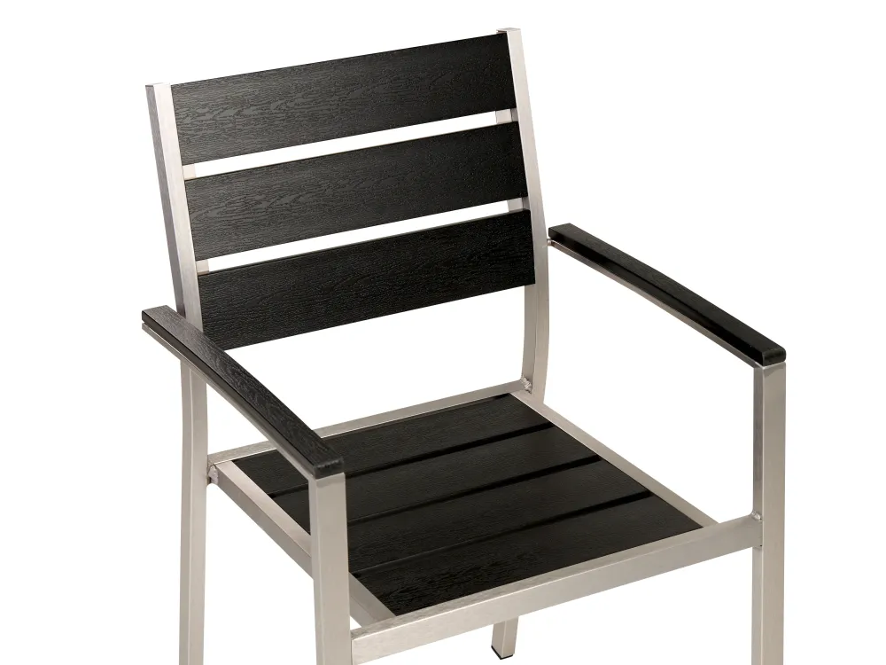 Ulkokalusteet<Beliani 6-Istuttava Ulkoruokailuryhma Alumiini Musta Vernio