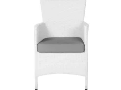 Cheap Beliani 8-Istuttava Ulkoruokailuryhma Polyrottinki Valkoinen Italy