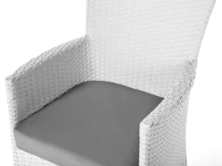 Cheap Beliani 8-Istuttava Ulkoruokailuryhma Polyrottinki Valkoinen Italy