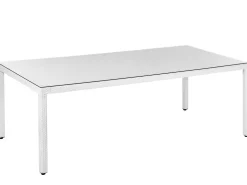 Cheap Beliani 8-Istuttava Ulkoruokailuryhma Polyrottinki Valkoinen Italy