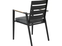 Fashion Beliani 4-Istuttava Ulkoruokailuryhma Alumiini Musta/Harmaa Olmetto/Taviano