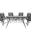 Shop Beliani 6-Istuttava Ulkoruokailuryhma Teras Musta Livo