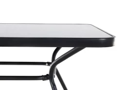 Shop Beliani 6-Istuttava Ulkoruokailuryhma Teras Musta Livo