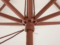 Outlet Beliani 6-Istuttava Ulkoruokailuryhma Aurinkovarjolla Vaalea Akasiapuu Maui