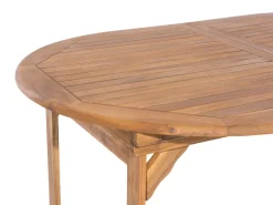 Outlet Beliani 6-Istuttava Ulkoruokailuryhma Aurinkovarjolla Vaalea Akasiapuu Maui