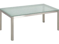 Best Sale Beliani 6-Istuttava Ulkoruokailuryhma Lasitaso Tekstiilituolit Beige Grosseto