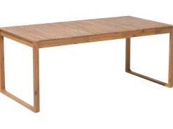 Outlet Beliani 8-Istuttava Ulkoruokailuryhma Akaasia Vaalea Puu Sassari