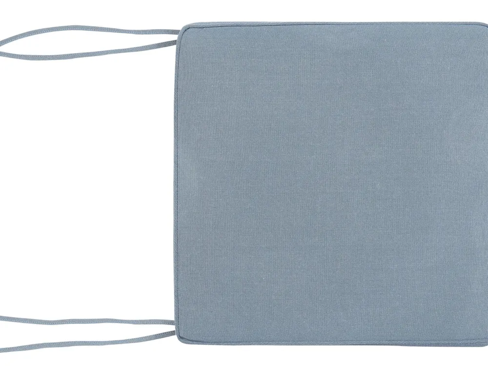 Ulkokalusteet<Beliani 8-Istuttava Ulkoruokailuryhma Akaasia Vaalea Puu/Sininen Sassari