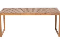 Ulkokalusteet<Beliani 8-Istuttava Ulkoruokailuryhma Akaasia Vaalea Puu/Sininen Sassari