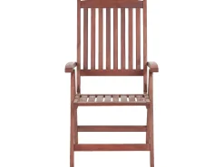 Ulkokalusteet<Beliani 6-Istuttava Ulkoruokailuryhma Aurinkovarjolla Tumma Akasiapuu Toscana