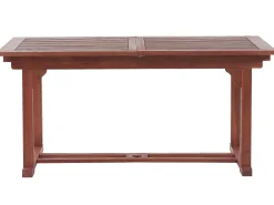 Ulkokalusteet<Beliani 6-Istuttava Ulkoruokailuryhma Aurinkovarjolla Tumma Akasiapuu Toscana