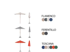 Fashion Beliani 6-Istuttava Ulkoruokailuryhma Aurinkovarjolla Vaalea Akasiapuu Java