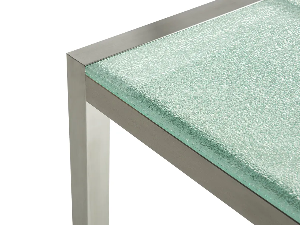 Ulkokalusteet<Beliani 8-Istuttava Ulkoruokailuryhma 3-Osainen Lasitaso Tekstiilituolit Beige Grosseto