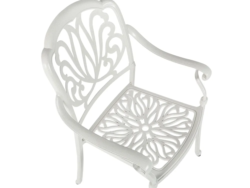 Ulkokalusteet<Beliani 4-Istuttava Ulkoruokailuryhma Alumiini Valkoinen Ancona