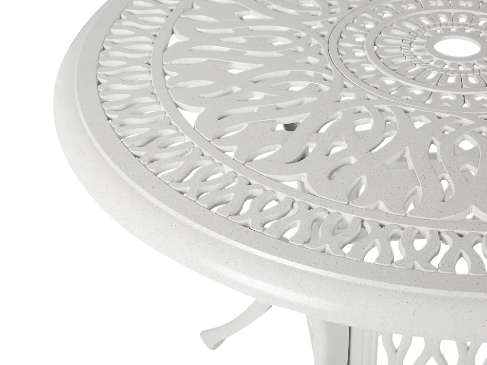 Ulkokalusteet<Beliani 4-Istuttava Ulkoruokailuryhma Alumiini Valkoinen Ancona