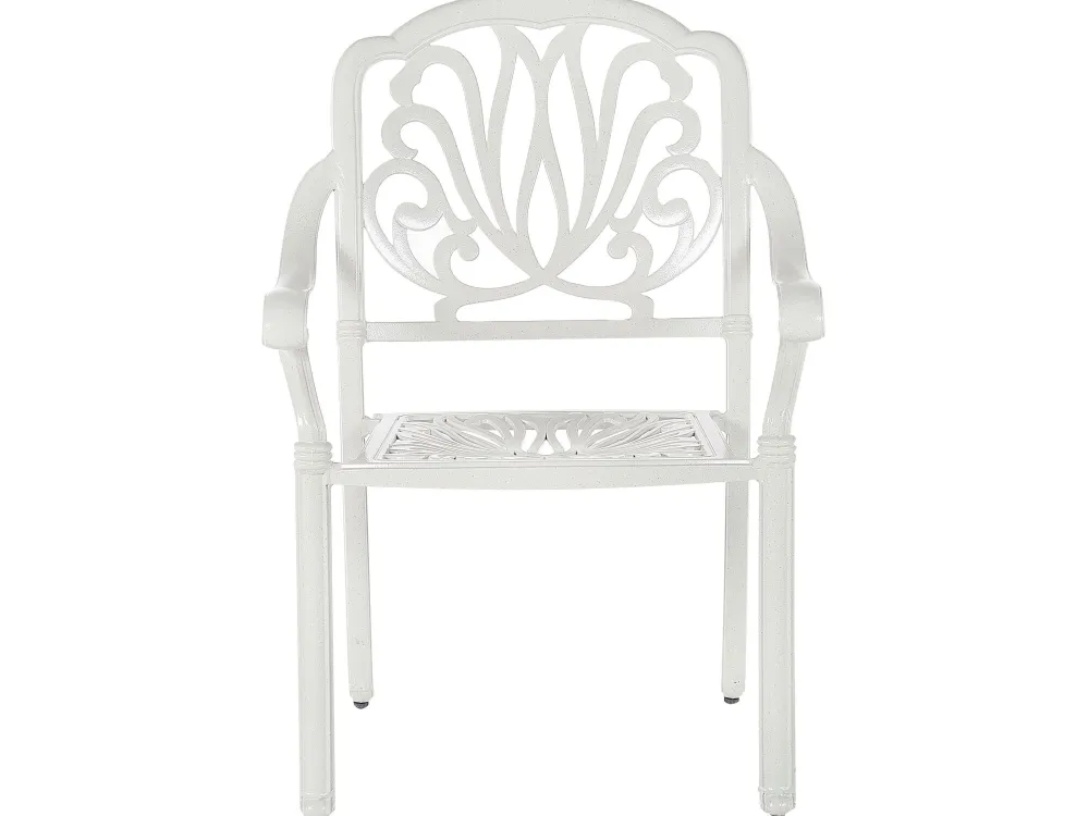 Ulkokalusteet<Beliani 4-Istuttava Ulkoruokailuryhma Alumiini Valkoinen Ancona