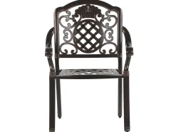 Ulkokalusteet<Beliani 4-Istuttava Ulkoruokailuryhma Aurinkovarjolla Alumiini Tummanruskea Salento