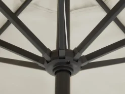 Ulkokalusteet<Beliani 4-Istuttava Ulkoruokailuryhma Aurinkovarjolla Alumiini Tummanruskea Salento