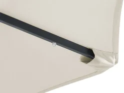 Ulkokalusteet<Beliani 4-Istuttava Ulkoruokailuryhma Aurinkovarjolla Alumiini Tummanruskea Salento