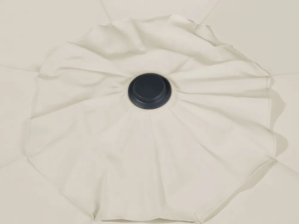 Ulkokalusteet<Beliani 4-Istuttava Ulkoruokailuryhma Aurinkovarjolla Alumiini Tummanruskea Salento