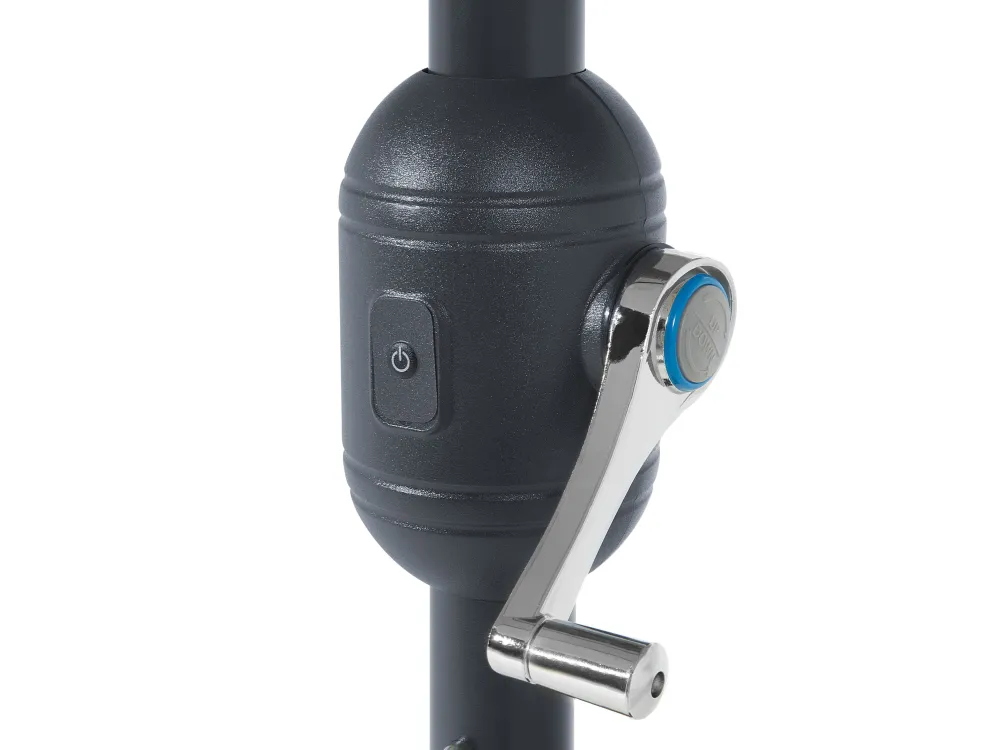 Ulkokalusteet<Beliani 4-Istuttava Ulkoruokailuryhma Aurinkovarjolla Alumiini Tummanruskea Salento