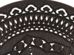 Ulkokalusteet<Beliani 4-Istuttava Ulkoruokailuryhma Aurinkovarjolla Alumiini Tummanruskea Salento