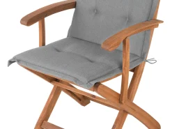 Cheap Beliani 8-Istuttava Ulkoruokailuryhma Aurinkovarjolla Akasiapuu Harmaa Maui