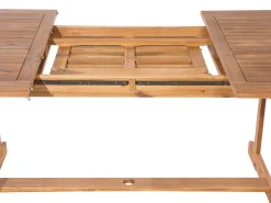 Cheap Beliani 8-Istuttava Ulkoruokailuryhma Aurinkovarjolla Akasiapuu Harmaa Maui