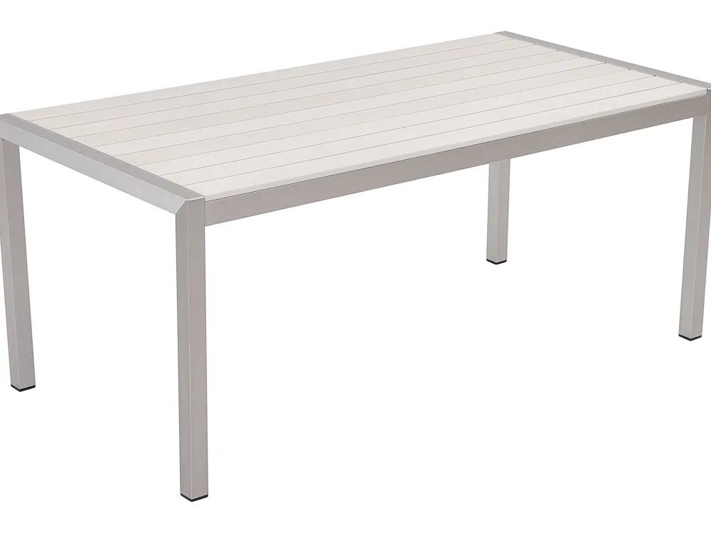 Ulkokalusteet<Beliani 6-Istuttava Ulkoruokailuryhma Alumiini Valkoinen Vernio