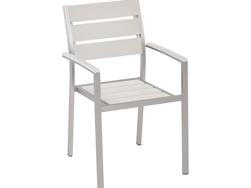 Ulkokalusteet<Beliani 6-Istuttava Ulkoruokailuryhma Alumiini Valkoinen Vernio