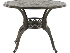 Best Beliani 4-Istuttava Ulkoruokailuryhma Aurinkovarjolla Alumiini Ruskea Sapri