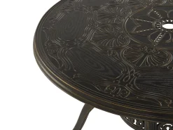 Best Beliani 4-Istuttava Ulkoruokailuryhma Aurinkovarjolla Alumiini Ruskea Sapri