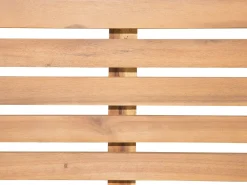 Ulkokalusteet<Beliani 8-Istuttava Ulkoruokailuryhma Ja Aurinkotuolit Akaasia Vaalea Puu Cesana