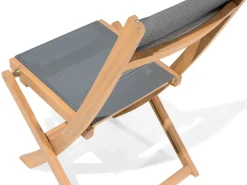 Ulkokalusteet<Beliani 8-Istuttava Ulkoruokailuryhma Ja Aurinkotuolit Akaasia Vaalea Puu Cesana