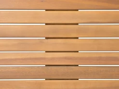 Ulkokalusteet<Beliani 8-Istuttava Ulkoruokailuryhma Ja Aurinkotuolit Akaasia Vaalea Puu Cesana