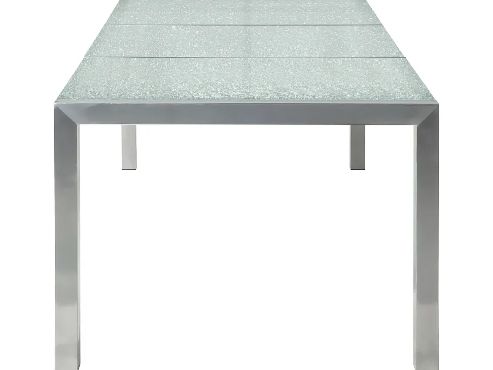 Ulkokalusteet<Beliani 6-Istuttava Ulkoruokailuryhma 3-Osainen Lasitaso Tekstiilituolit Harmaa Grosseto