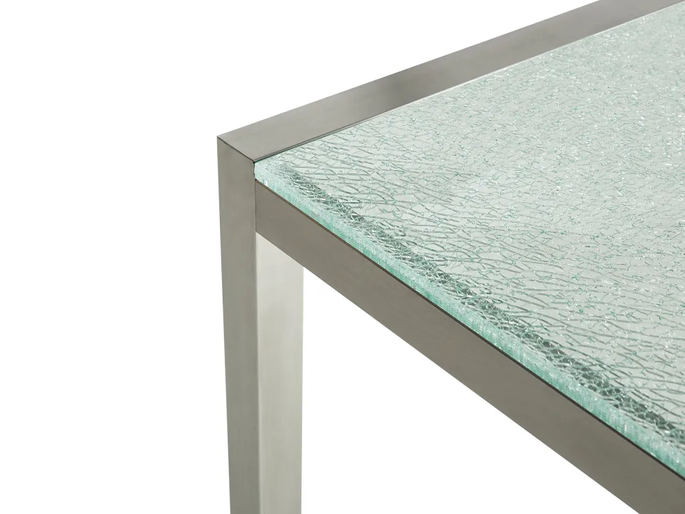 Ulkokalusteet<Beliani 6-Istuttava Ulkoruokailuryhma 3-Osainen Lasitaso Tekstiilituolit Harmaa Grosseto