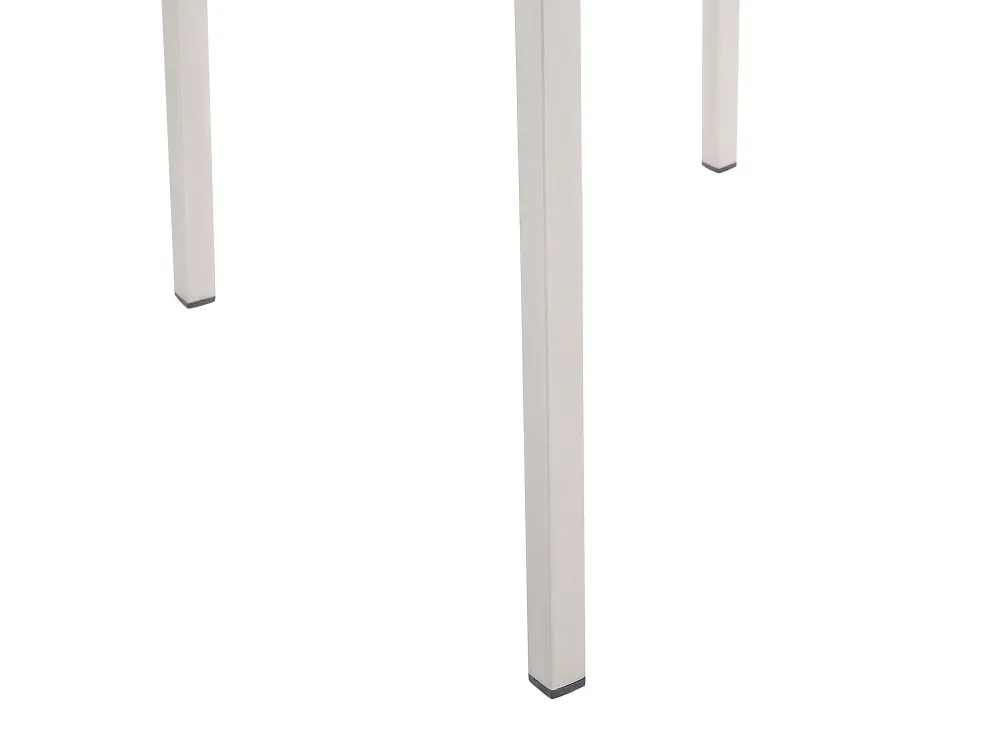 Ulkokalusteet<Beliani 6-Istuttava Ulkoruokailuryhma 3-Osainen Lasitaso Tekstiilituolit Harmaa Grosseto