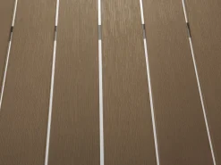 Outlet Beliani 6-Istuttava Ulkoruokailuryhma Alumiini Vaalea Puu Nardo