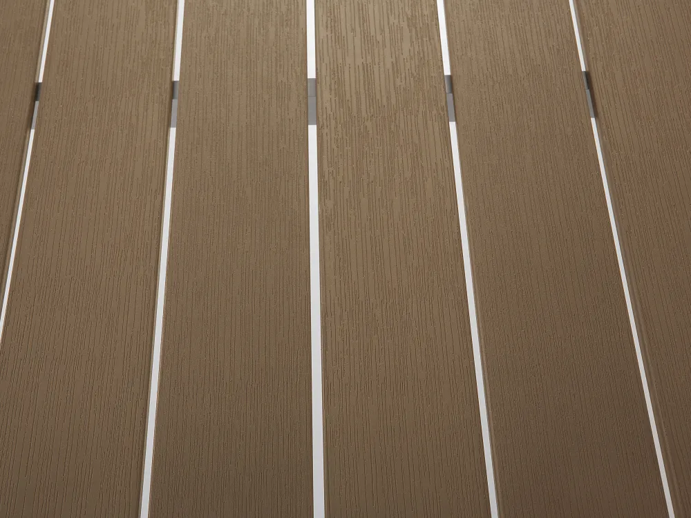 Outlet Beliani 6-Istuttava Ulkoruokailuryhma Alumiini Vaalea Puu Nardo