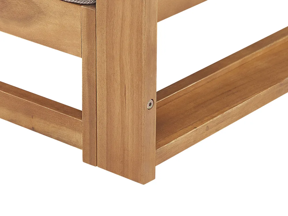 Clearance Beliani 3-Istuttava Ulkosohva Akasiapuu Ruskeanharmaa Trani