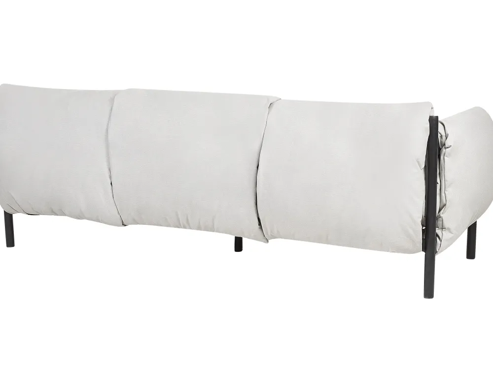 Ulkokalusteet<Beliani 3-Istuttava Ulkosohva Alumiini Vaaleanharmaa Esperia