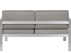 Store Beliani 2-Istuttava Ulkosohva Alumiini Tummanharmaa Salerno