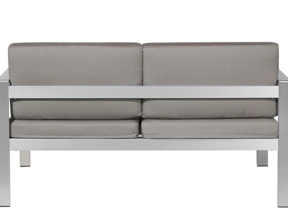 Store Beliani 2-Istuttava Ulkosohva Alumiini Tummanharmaa Salerno