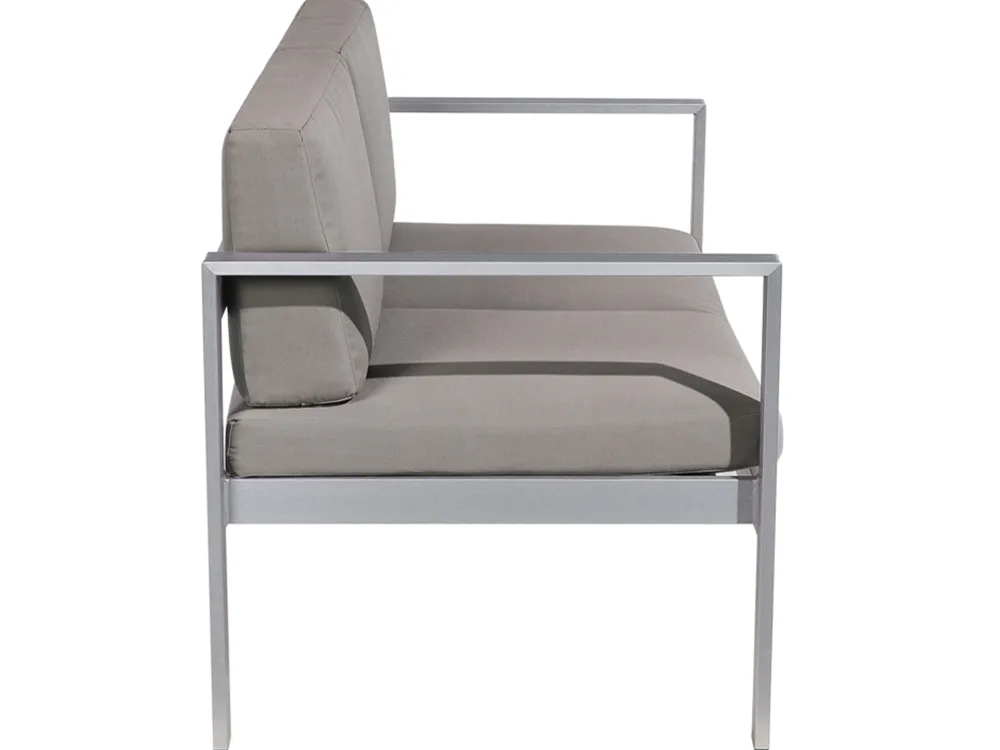 Store Beliani 2-Istuttava Ulkosohva Alumiini Tummanharmaa Salerno