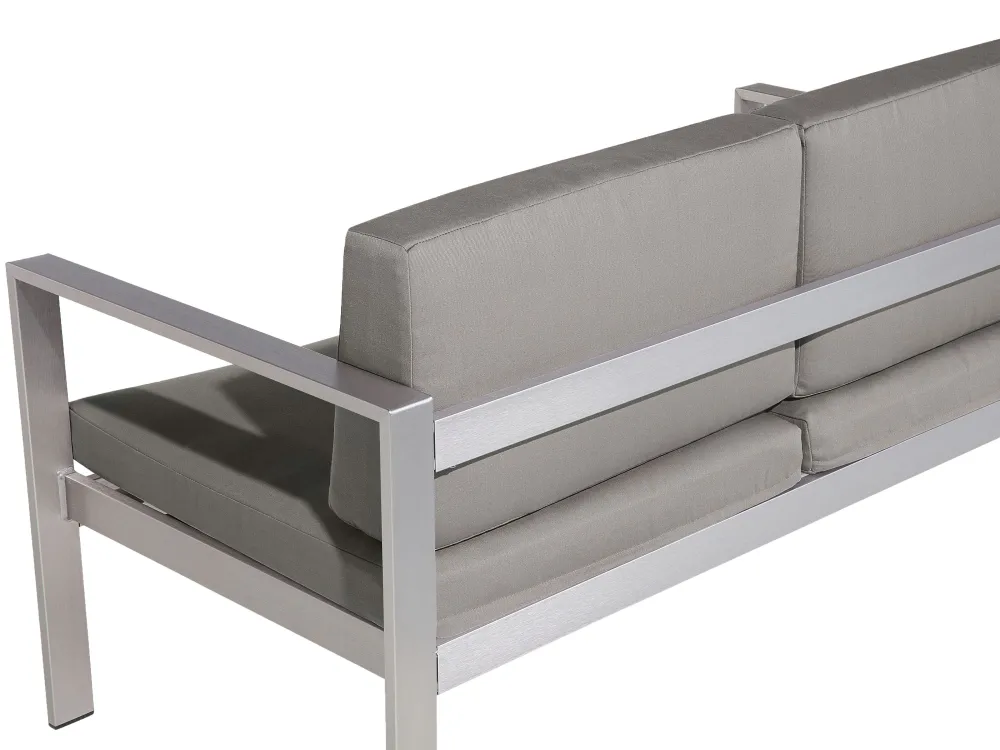 Store Beliani 2-Istuttava Ulkosohva Alumiini Tummanharmaa Salerno